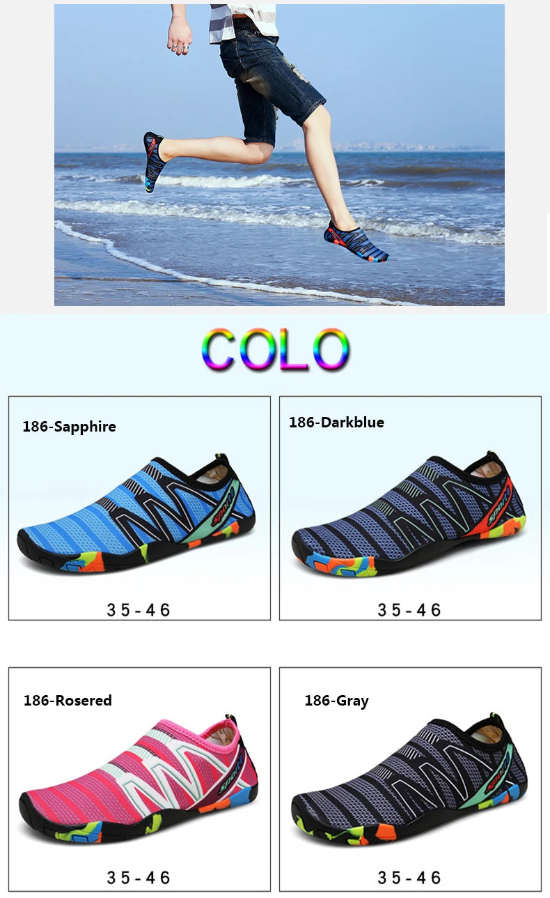 2023Yoga Sports Water Sneakers Unisex Swimming Aqua Seaside Barefoot Slippers Surf Upstream Light Quick-Drying Beach Water Shoes