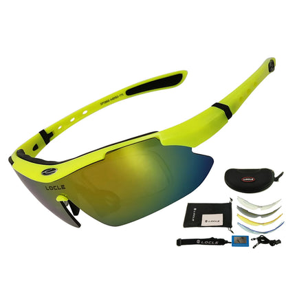 Ochelari de ciclism LOCLE UV400 polarizați pentru bărbați – pentru șosea, MTB, biciclete, pescuit, călărie – ochelari de protecție pentru ciclism