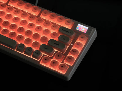 Womier S-K80 Keyboard Liquid 75% Hot Swap Keyboard with Color OLED Display Mechanical Gaming Keyboard Gasket Mount RGB for Windo