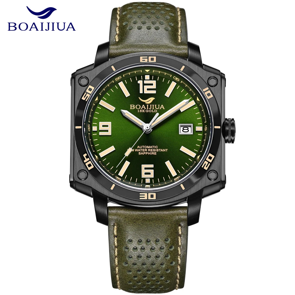 BORIAGE(BOAIJIUA) NH35 Fully Automatic Mechanical Men's Watch Original Design Mechanical Watches  Luminous Wristwatch