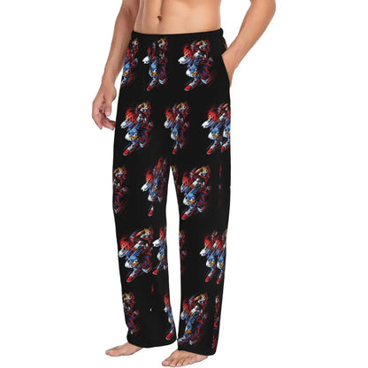 Pantalones de pijama personalizados para hombre con estampado «Soniced», con motivo de erizo, ropa de dormir, pantalones de estar por casa con bolsillos
