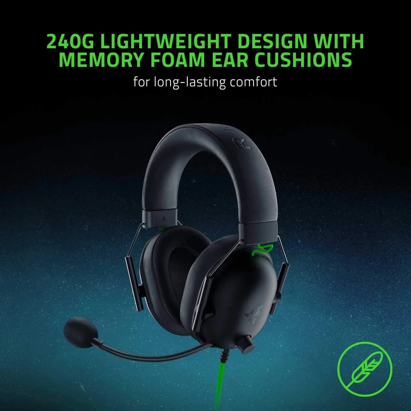 Razer BlackShark V2 X Wired Esports Headset with 7.1 Surround Sound, HyperClear Cardioid Mic & Advanced Passive Noise Cancellation Gaming Headset