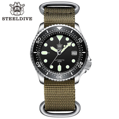 STEELDIVE SD1973 Men's Dive Watch NH35 Automatic Mechanical Men's Watch Luminous Ceramic Bezel Diver Watch Men Watches Sapphire