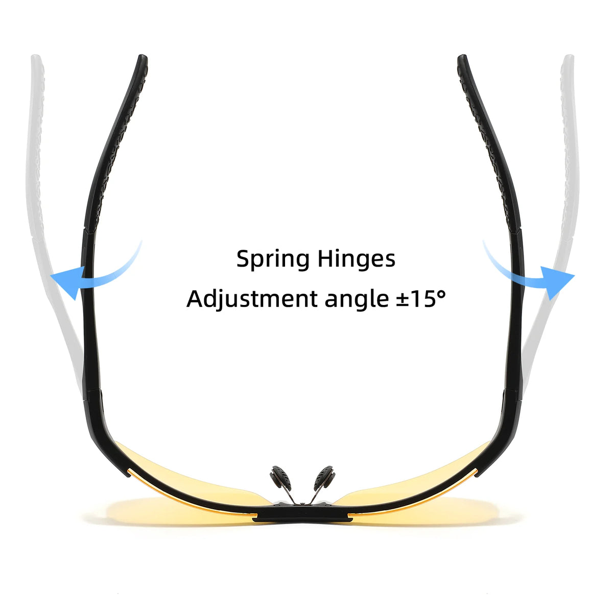 Classic Retro Semi-Rimless Square Polarized Sunglasses - Lightweight PC Frame & Spring Hinges, UV400 Unisex for Driving, Fishing