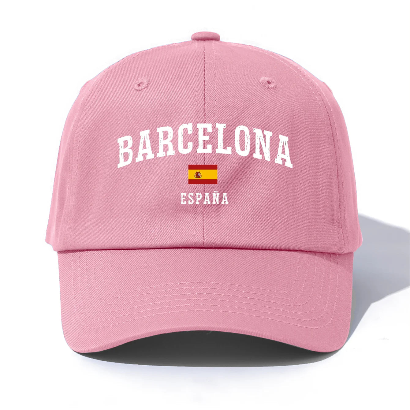 1pc BARCELONA Print Baseball Cap for Adults,Minimalist Retro Style Casual Soft Adjustable Dad Hat,Perfect As Gift