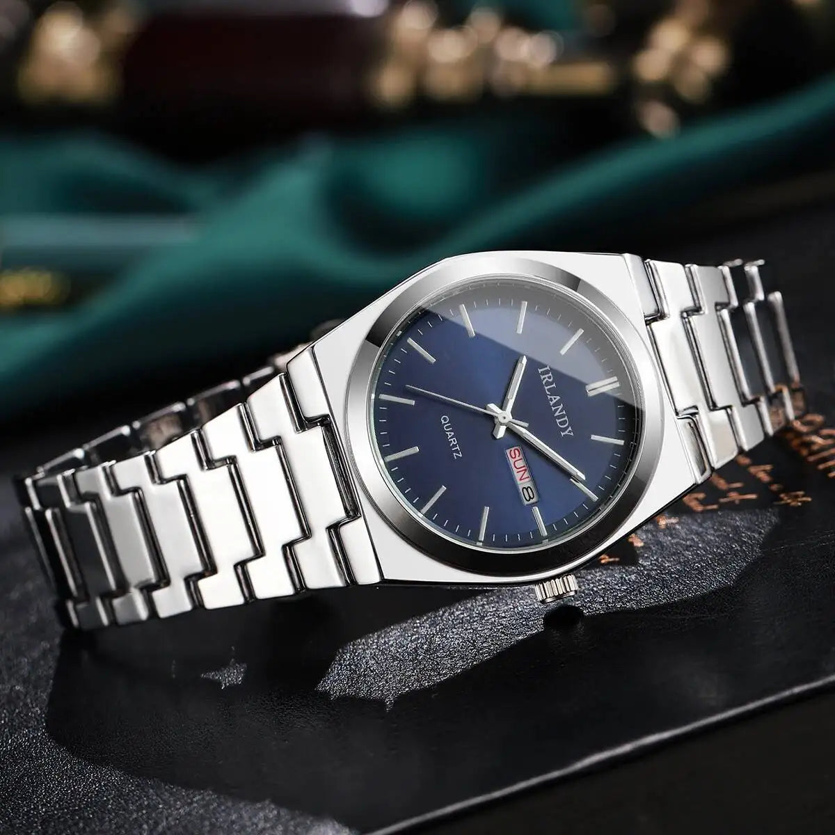 Luxury Mens Calendar Quartz Wristwatches Fashion Men Business Watches Clock Gift Reloj Hombre（Without Box）