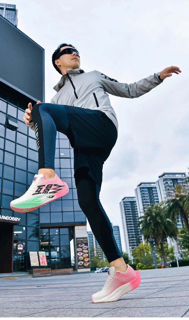 Vyriški sportiniai „Carbon Board“ specialūs, kvėpuojantys, lengvi, moteriški, patogūs, sportiniai, neslystantys sportiniai bateliai, skirti maratonui ir bėgimui