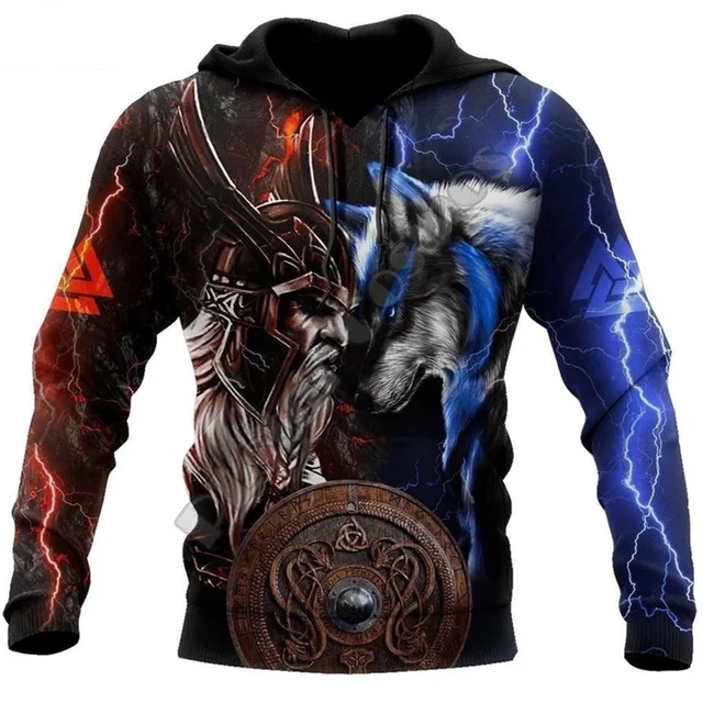 Moda primavera-otoño: sudaderas con capucha para hombre con estampado 3D de lobos por toda la prenda, sudaderas unisex, jerséis, chaquetas informales y abrigos de estilo urbano, talla 4XL