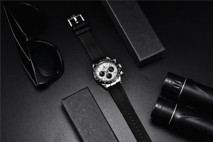 PAGANI DESIGN V2 40MM Meteorite Dial Men Quartz Watches Sapphire Retro Chronograph Waterproof Watch For Men