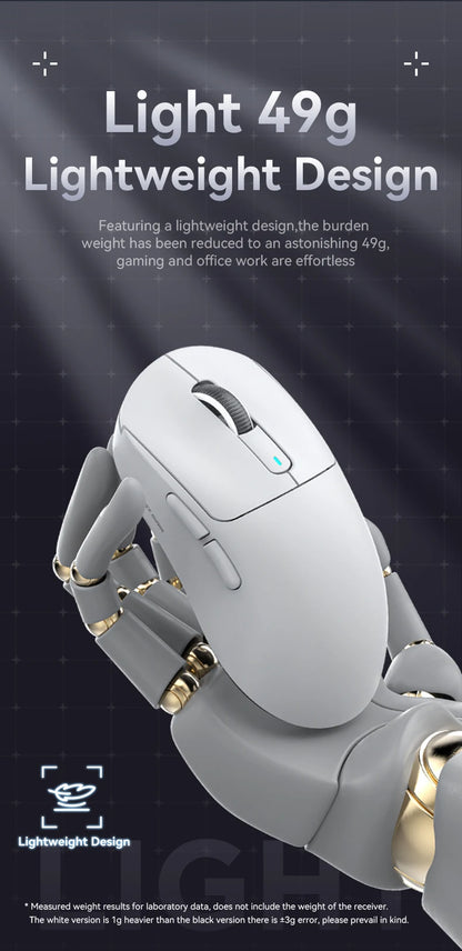 X3 Gaming Mouse Wireless ATTACK SHARK, punainen, 4K-palautusnopeus, Bluetooth Tri-Mode -yhteys, PAW3395, makroilla varustettu Bluetooth-pelihiiri