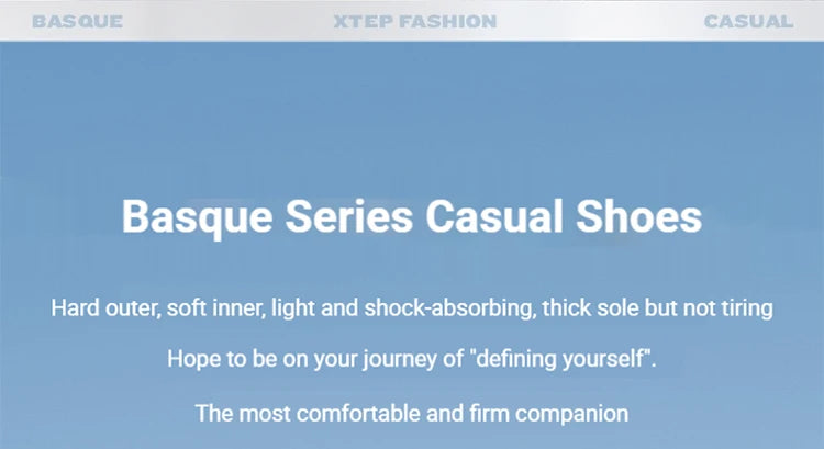 Xtep Basque 3 Men's Sneakers, Retro Fashion, Breathable Luxury Height-Increasing Sports Shoes, Spring 2026, Model 874219320001