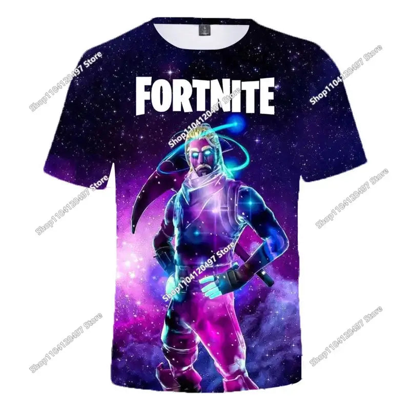 Christmas Fortnite 3D-T-Shirt, Battle-Royale-Streetwear für Kinder, Victory Game T-Shirt für Damen und Herren, Harajuku-Teenagerkleidung