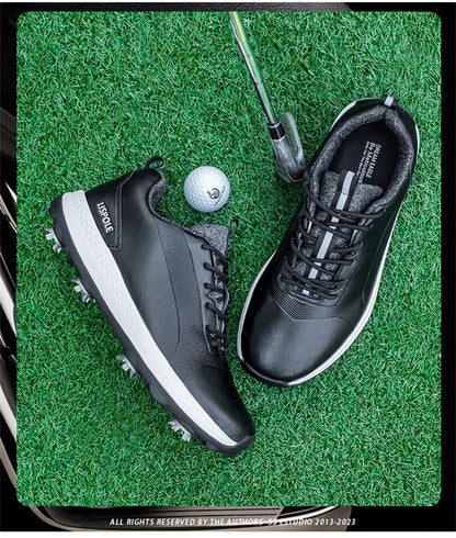Hot Sale Leisure Golf Shoes Men's Waterproof Golf Spikes Sneakers Professional Non-Slip Golf Trainers Luxury Sports Shoes