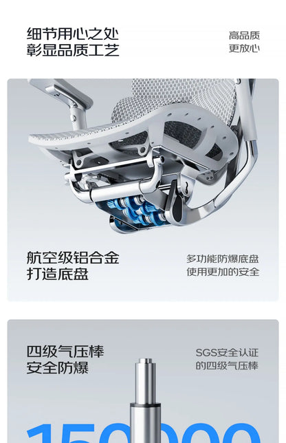 Ergonomic Computer Office Chair with Footrest, Comfortable Designer Executive Chair, Adjustable Luxury Swivel Gaming Chair for Home & Work
