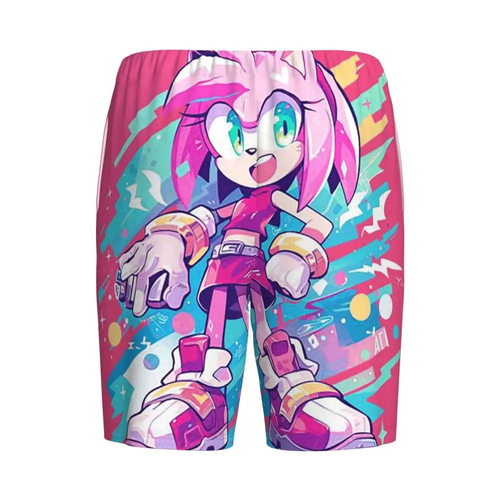 Pantalones cortos de pijama personalizados de Sonic the Hedgehog para hombre, para dormir y estar por casa