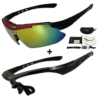 Ochelari de ciclism LOCLE UV400 polarizați pentru bărbați – pentru șosea, MTB, biciclete, pescuit, călărie – ochelari de protecție pentru ciclism