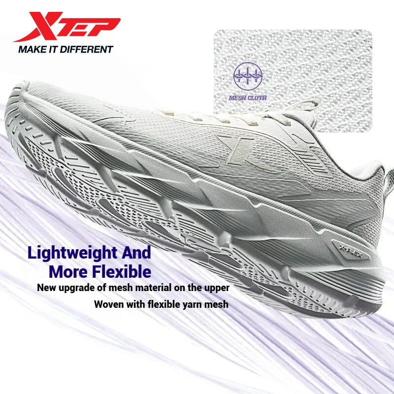 Xtep Light Joy 2 Women's Running Shoes 2025 Spring Shock-Absorbing Non-slip Wear-Resistant Lightweight Sports Shoes 875118110015