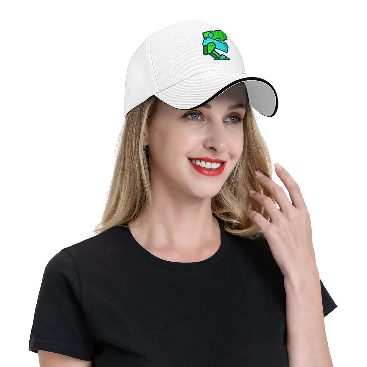 Geometry Game Dash Baseball Cap Casual Unblocked Level Sandwich Hat za moške in ženske, dihalna pokrivala za različne aktivnosti
