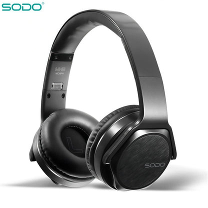 Casque Bluetooth SODO MH3 robuste 2-en-1 avec haut-parleur, casque sans fil pliable avec micro, 3 modes d'égalisation