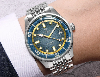 CADISEN Automatic Mechanical Watch Men's Silver Business Casual Waterproof Watch Japan MIYOTA 8215 Movement Domed Glass Men's Watch