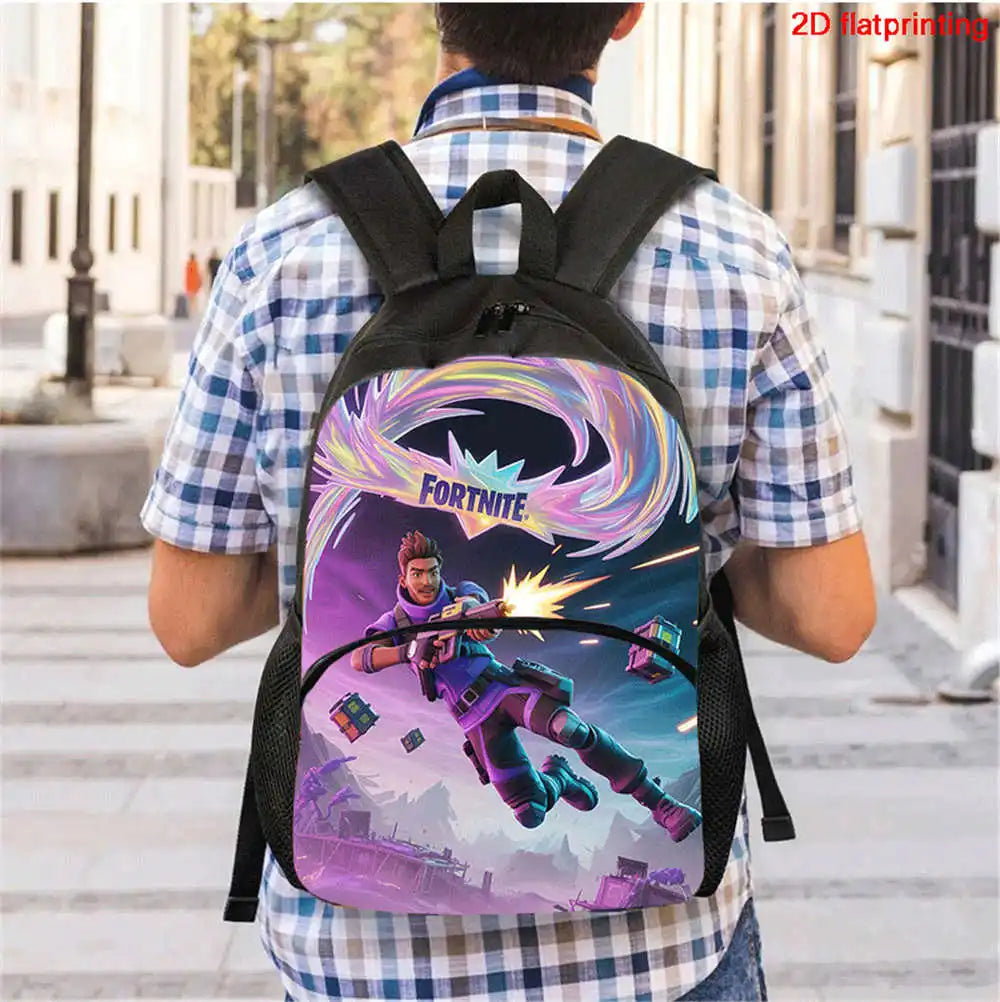 Fortnite 3Pcs Bag Set, Backpack with Front Pocket, Crossbody Bag and Pencil Case,  Boys girls The best gift for children