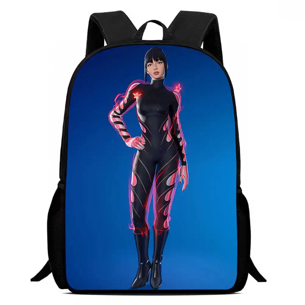 Kids School Backpack Cartoon Fort-nite Bags for Girls Boys Durable Lightweight Large Capacity Breathable