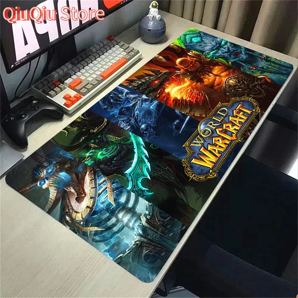 Velká gumová podložka pod myš a klávesnici Natural Horde Alliance HD World Of Warcraft Gaming, s rychlým povrchem a obšitými okraji