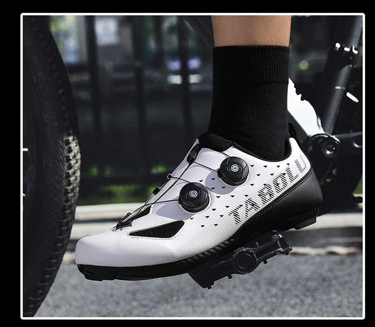 Road Cycling Shoes Flats Cleats Shoes Speed Cycling Sneakers Men’s Bike Shoes Women’s Self-Locking Non-slip Mountain Bicycle SPD Shoes