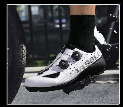 Road Cycling Shoes Flats Cleats Shoes Speed Cycling Sneakers Men’s Bike Shoes Women’s Self-Locking Non-slip Mountain Bicycle SPD Shoes