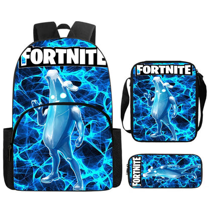 Fortnite 3Pcs Bag Set, Backpack with Front Pocket, Crossbody Bag and Pencil Case,  Boys girls The best gift for children