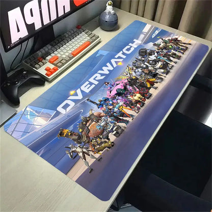 Overwatch 2 Gaming Accessories Mouse Pad Gamer Cabinet Pc Big Desk Mat Computer Keyboard Desks Xxl Mousepad Anime Large Mausepad, équipement gamer premium Fraquane