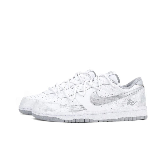 Sneakers personalizzate Nike Big "Wa An Ta Yun" in stile retrò high-street con effetto acquerello cinese, scarpe da skate unisex basse