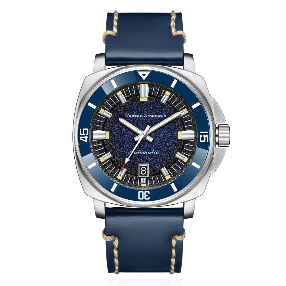 Vostok Amphibia Automatic Watches Men Mechanical NH35 Sapphire Steel Luxury Big Case Timepieces Clock Male Branded Hour Uhr