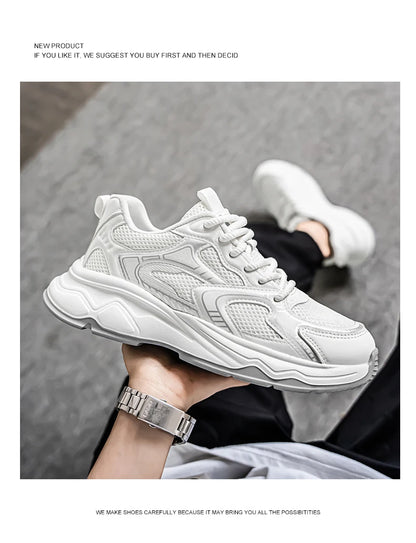 Herren-Speed-Freizeitsneaker für Frühling und Sommer, mit weicher Sohle, rutschfest, atmungsaktiv, Outdoor-Laufschuhe, modische Youth Joker Sportschuhe