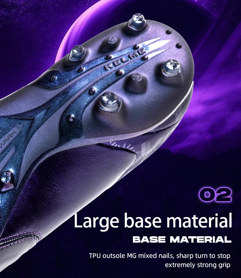 Kelme Kangaroo Leather MG Soccer Shoes Professional Match Sports Football Shoes Outdoor Anti-Slip Football Boots