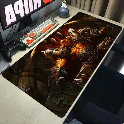 Velká gumová podložka pod myš a klávesnici Natural Horde Alliance HD World Of Warcraft Gaming, s rychlým povrchem a obšitými okraji