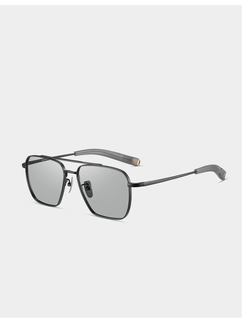 Ochelari de soare polarizați pentru bărbați CAPONI, Seiko, din titan pur, fotocromatici, pentru activități în aer liber și conducere, UV400, ochelari de soare de marcă originală BS50004