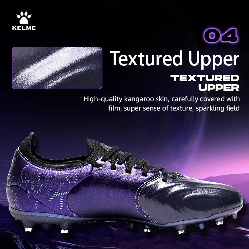 Kelme Kangaroo Leather MG Soccer Shoes Professional Match Sports Football Shoes Outdoor Anti-Slip Football Boots