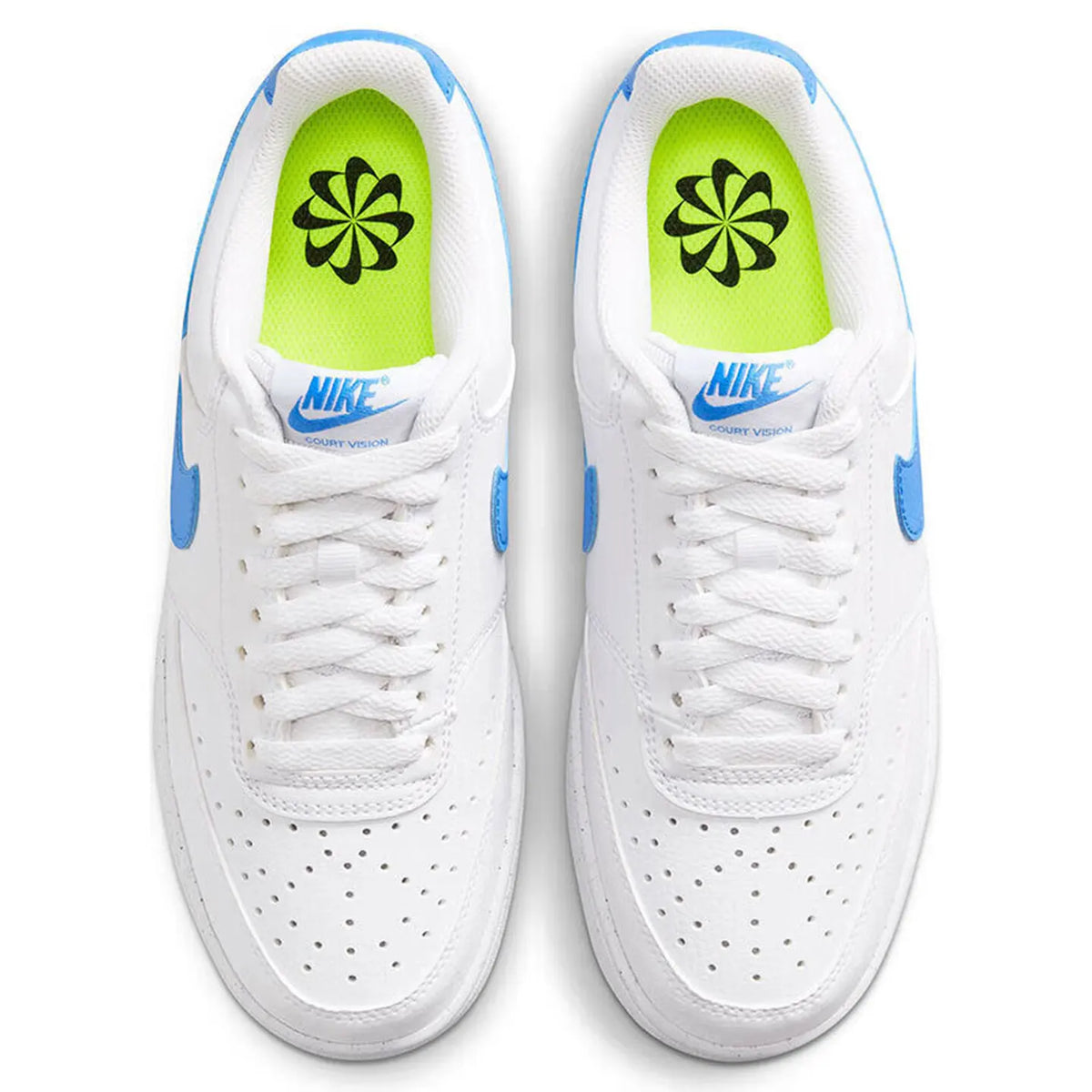 Nike Court Vision 1 Low Next Nature Mukava, monipuolinen ja kestävä matalavartinen tenniskenkä Naisten Valkoinen/Sininen DH3158-107