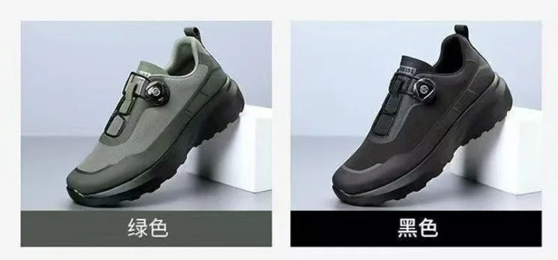 Originální nové pánské tenisky s otočným knoflíkem, platformové ležérní boty na chůzi, outdoorové odolné běžecké sportovní boty Plus