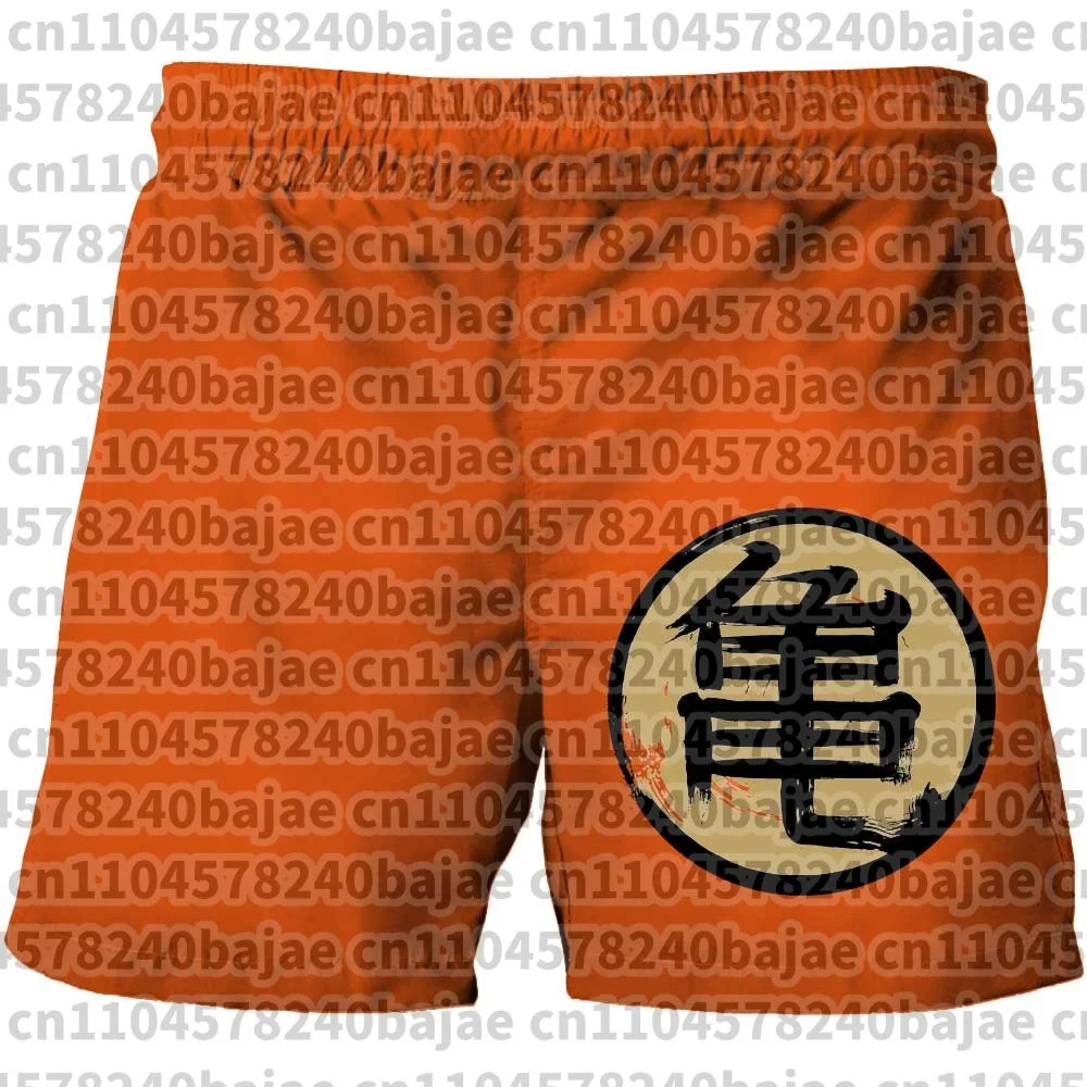Pantalones cortos infantiles con estampado de Dragon Ball. Pantalones cortos para niños de 3 a 14 años. Pantalones cortos de playa para niños. Bañadores de verano de secado rápido con motivos de dibujos animados.