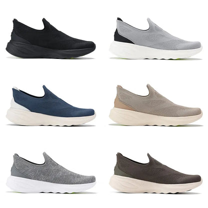 Li-Ning SOFT GO 2 KNIT slip-on wandelschoenen voor heren, casual, dempend, comfortabel en stabiel, LiNing mesh joggingsneakers voor dagelijks sporten AGLV017