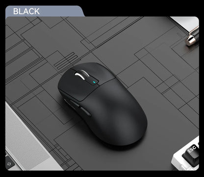 X3 Gaming Mouse Wireless ATTACK SHARK, punainen, 4K-palautusnopeus, Bluetooth Tri-Mode -yhteys, PAW3395, makroilla varustettu Bluetooth-pelihiiri