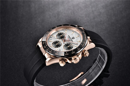 PAGANI DESIGN V2 40MM Meteorite Dial Men Quartz Watches Sapphire Retro Chronograph Waterproof Watch For Men