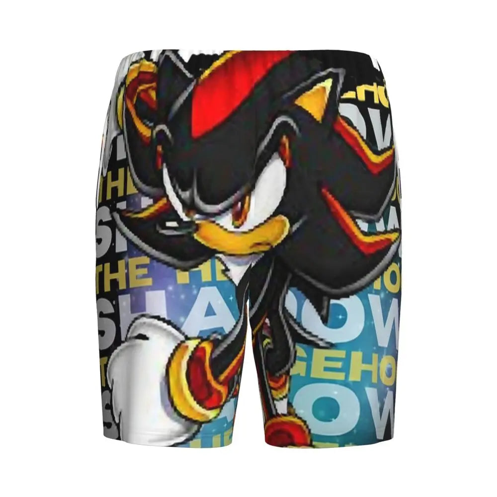 Pantalones cortos de pijama personalizados de Sonic the Hedgehog para hombre, para dormir y estar por casa