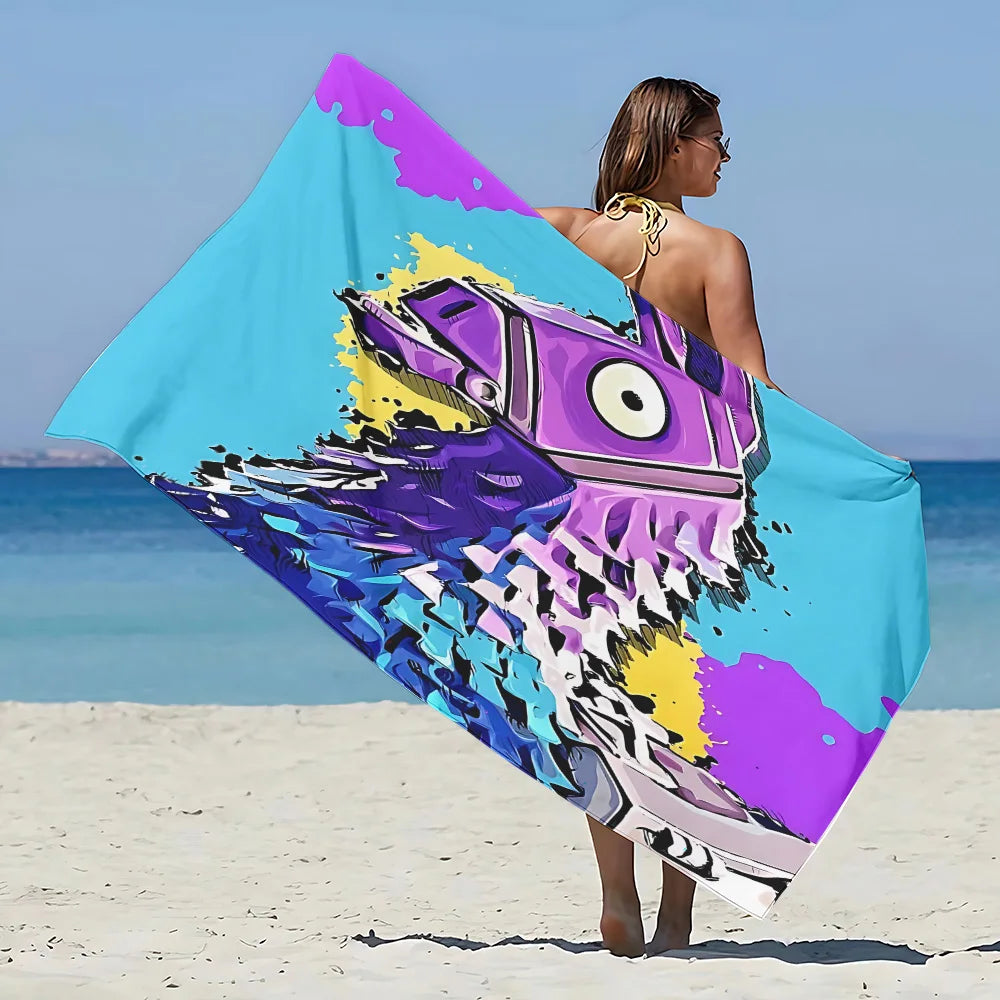 New Hot Game F-FortniteS Beach Towel Microfiber Sand Free Quick Dry Soft Sandproof Pool Towels Gift for Women Travel Gym Shower