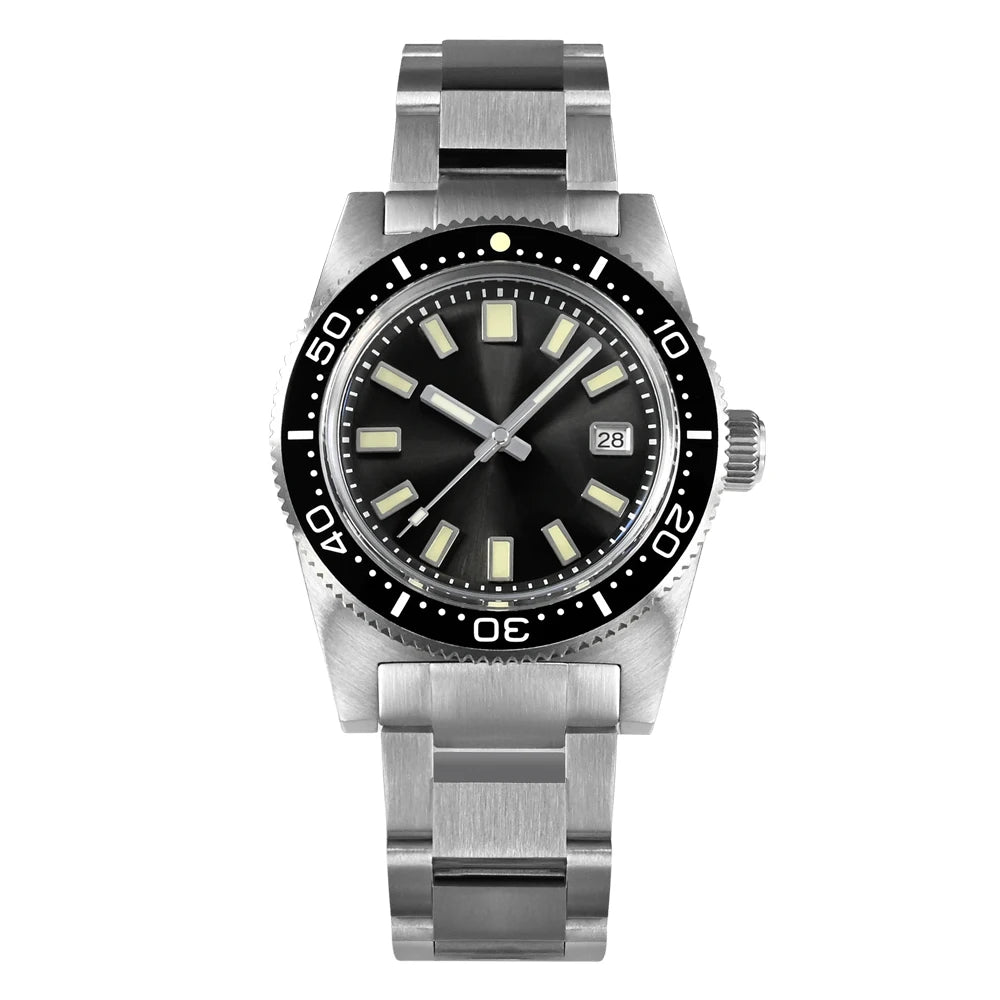 San Martin New 62mas 37mm Diver Men's Watch Classic Luxury Sapphire PT5000 SW200 Automatic Mechanical Watches Date 20Bar Luminous