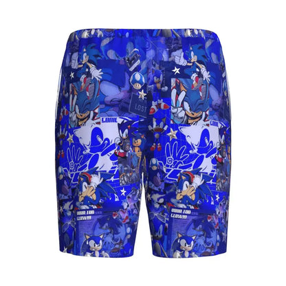 Pantalones cortos de pijama personalizados de Sonic the Hedgehog para hombre, para dormir y estar por casa