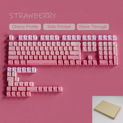 2025 Original Daylight Keycaps PTB Translucent, Side-engraved Oem 136 Keys, Customized To Fit 60/84/98/108 Mechanical Keyboards.