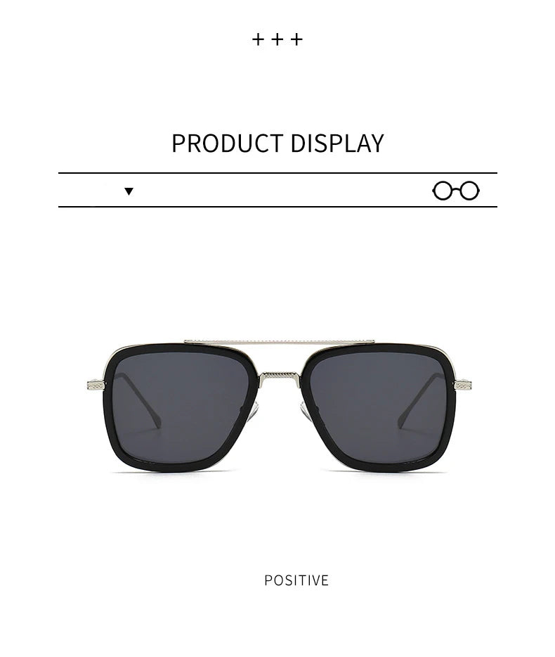 Ochelari de soare pătrați pentru bărbați, ochelari de soare metalici în stil steampunk pentru femei, ochelari de soare la modă pentru activități în aer liber, accesoriu unisex